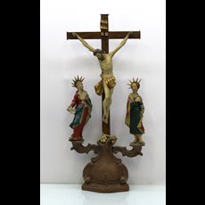 27 1/2" Antique Wood Carved Crucifix SKU C421-1080